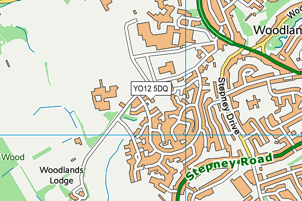 YO12 5DQ map - OS VectorMap District (Ordnance Survey)