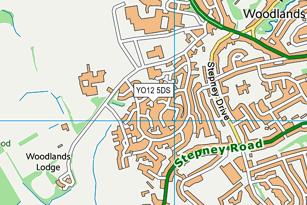 YO12 5DS map - OS VectorMap District (Ordnance Survey)