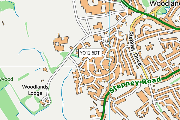 YO12 5DT map - OS VectorMap District (Ordnance Survey)