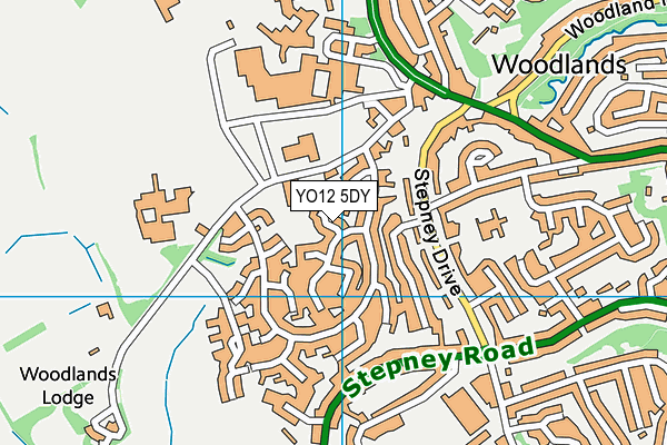YO12 5DY map - OS VectorMap District (Ordnance Survey)