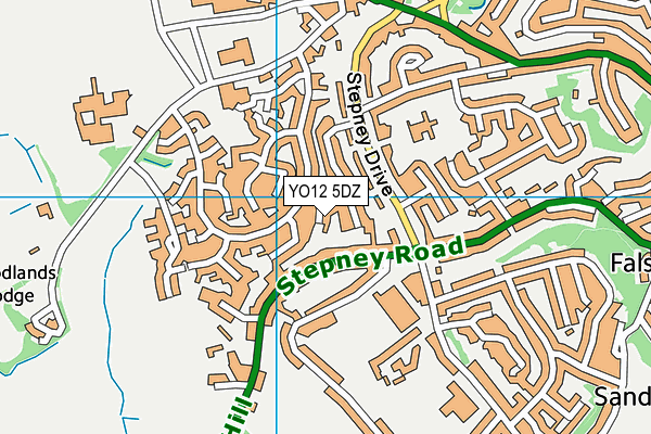 YO12 5DZ map - OS VectorMap District (Ordnance Survey)