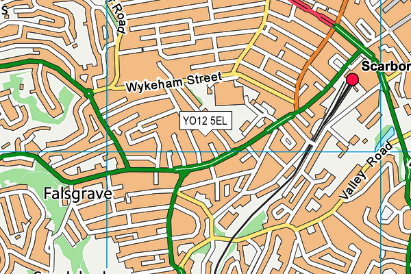 YO12 5EL map - OS VectorMap District (Ordnance Survey)