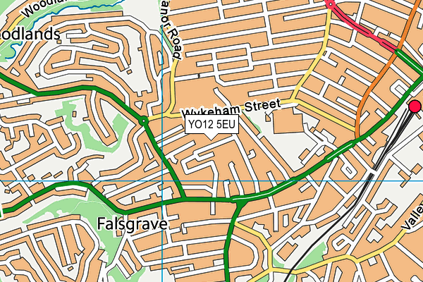 YO12 5EU map - OS VectorMap District (Ordnance Survey)