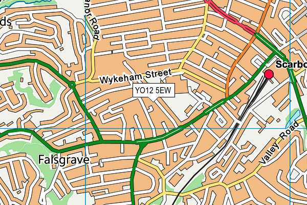 YO12 5EW map - OS VectorMap District (Ordnance Survey)