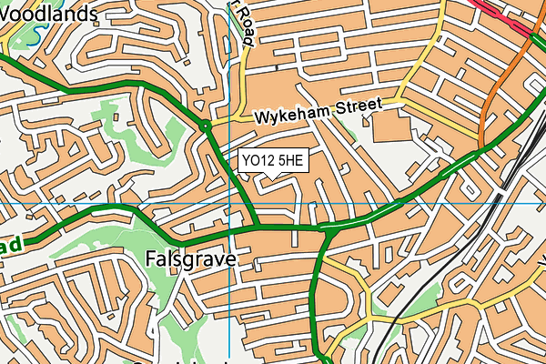 YO12 5HE map - OS VectorMap District (Ordnance Survey)