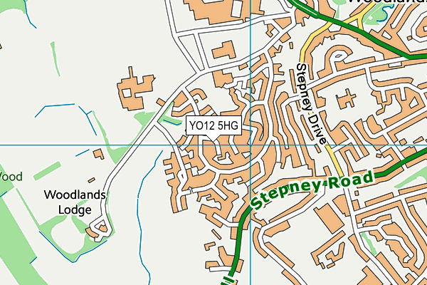 YO12 5HG map - OS VectorMap District (Ordnance Survey)