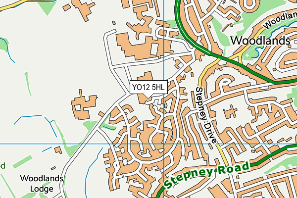 YO12 5HL map - OS VectorMap District (Ordnance Survey)