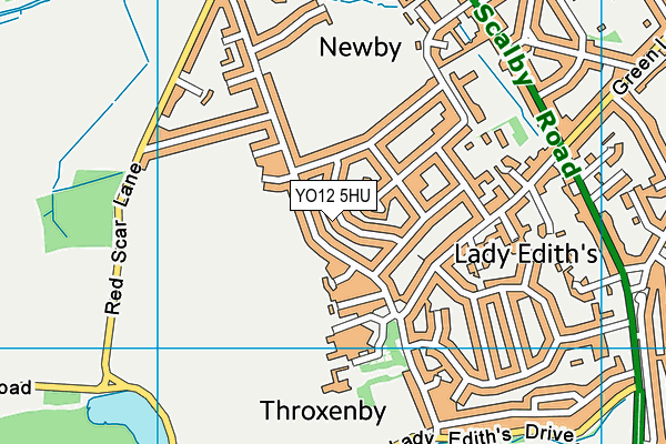 YO12 5HU map - OS VectorMap District (Ordnance Survey)