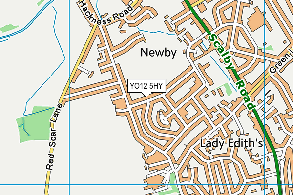 YO12 5HY map - OS VectorMap District (Ordnance Survey)