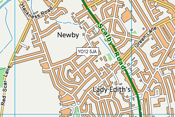 Scalby School Playing Fields map (YO12 5JA) - OS VectorMap District (Ordnance Survey)