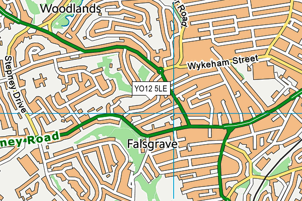 YO12 5LE map - OS VectorMap District (Ordnance Survey)
