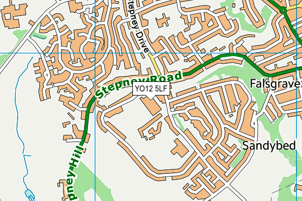 Scarborough Sixth Form College map (YO12 5LF) - OS VectorMap District (Ordnance Survey)