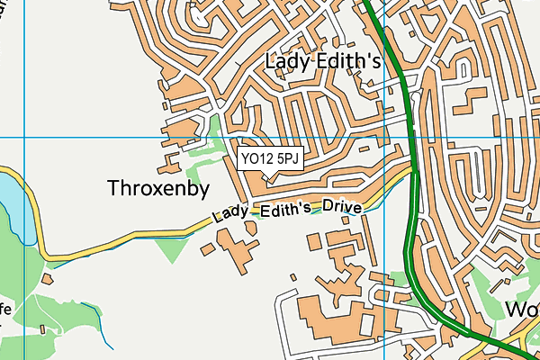 YO12 5PJ map - OS VectorMap District (Ordnance Survey)