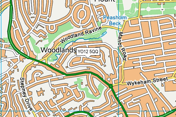 YO12 5QQ map - OS VectorMap District (Ordnance Survey)