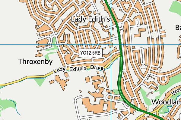 YO12 5RB map - OS VectorMap District (Ordnance Survey)