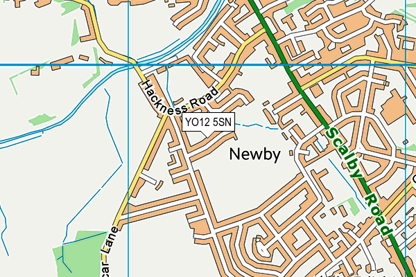 YO12 5SN map - OS VectorMap District (Ordnance Survey)