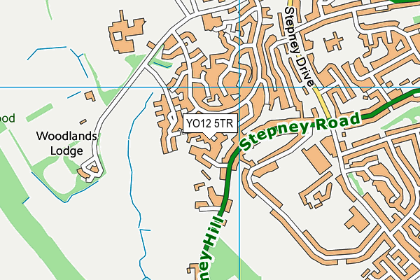 YO12 5TR map - OS VectorMap District (Ordnance Survey)