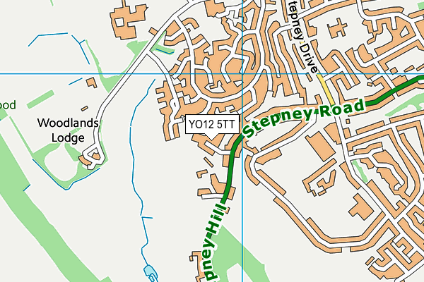 YO12 5TT map - OS VectorMap District (Ordnance Survey)
