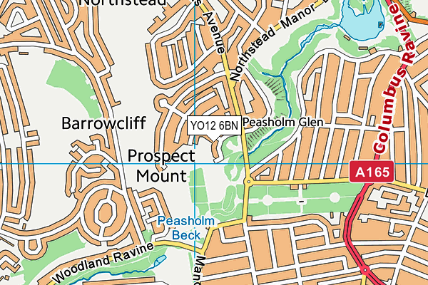 YO12 6BN map - OS VectorMap District (Ordnance Survey)