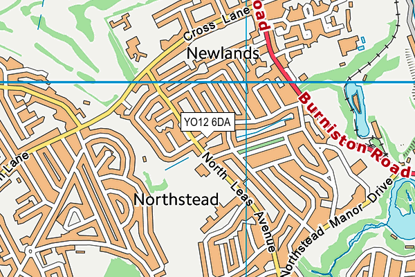 YO12 6DA map - OS VectorMap District (Ordnance Survey)