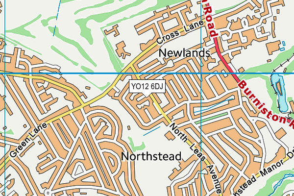 YO12 6DJ map - OS VectorMap District (Ordnance Survey)
