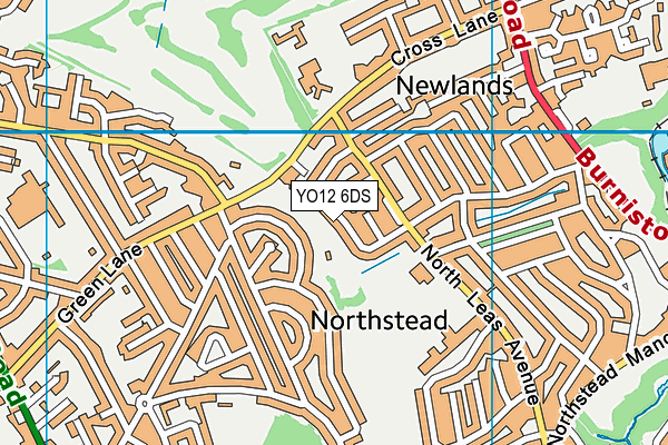 YO12 6DS map - OS VectorMap District (Ordnance Survey)