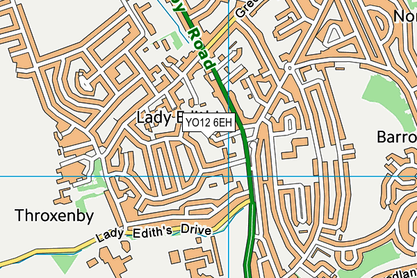 YO12 6EH map - OS VectorMap District (Ordnance Survey)