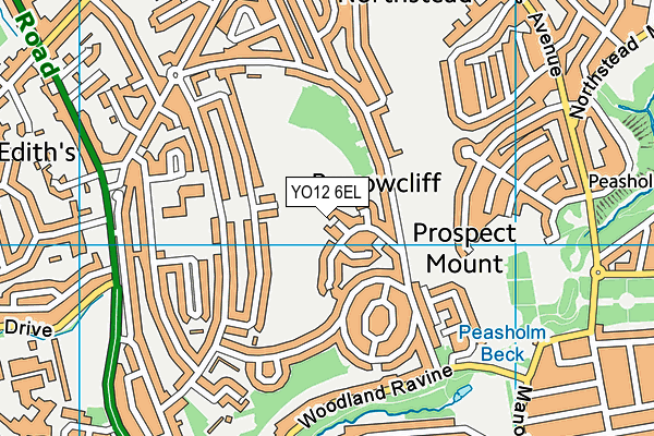 YO12 6EL map - OS VectorMap District (Ordnance Survey)