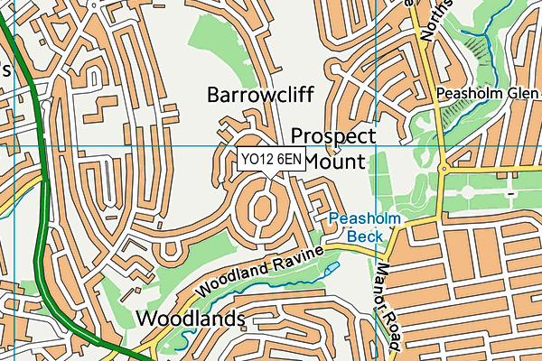 YO12 6EN map - OS VectorMap District (Ordnance Survey)