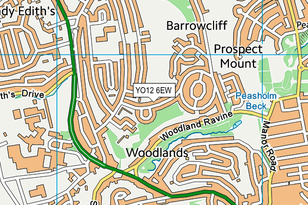 YO12 6EW map - OS VectorMap District (Ordnance Survey)