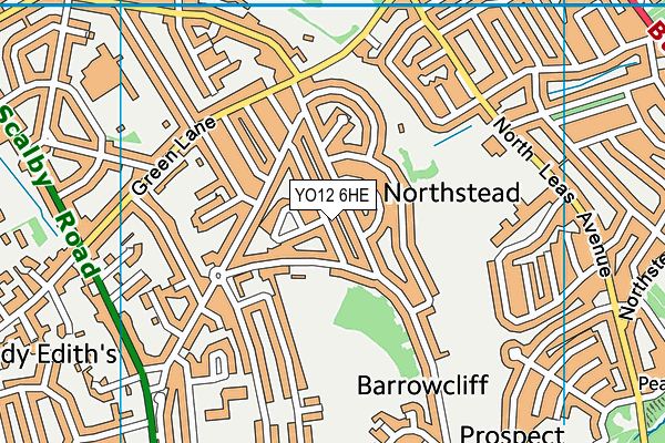 YO12 6HE map - OS VectorMap District (Ordnance Survey)