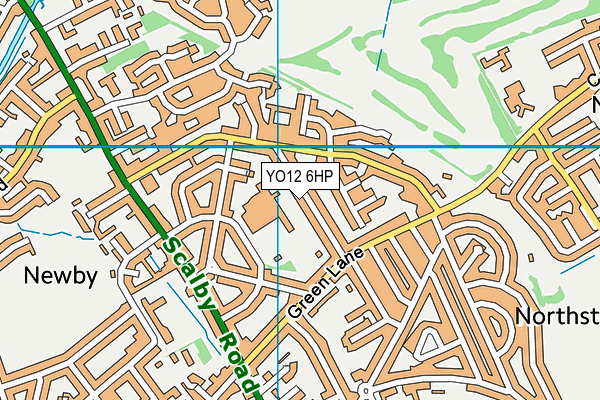 YO12 6HP map - OS VectorMap District (Ordnance Survey)