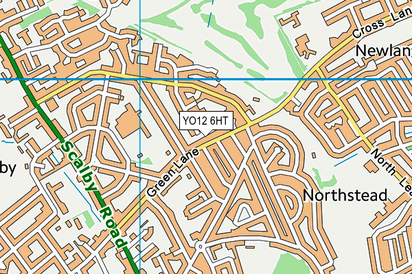 YO12 6HT map - OS VectorMap District (Ordnance Survey)