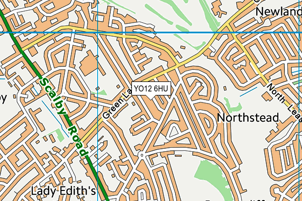 YO12 6HU map - OS VectorMap District (Ordnance Survey)