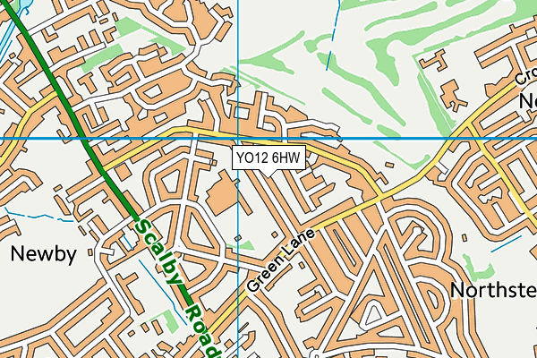 YO12 6HW map - OS VectorMap District (Ordnance Survey)