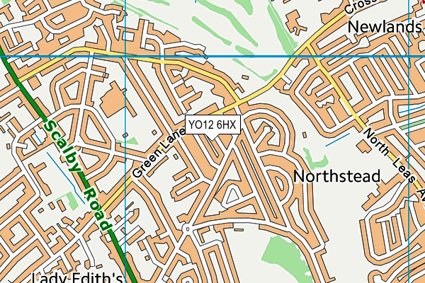 YO12 6HX map - OS VectorMap District (Ordnance Survey)