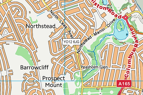 YO12 6JG map - OS VectorMap District (Ordnance Survey)