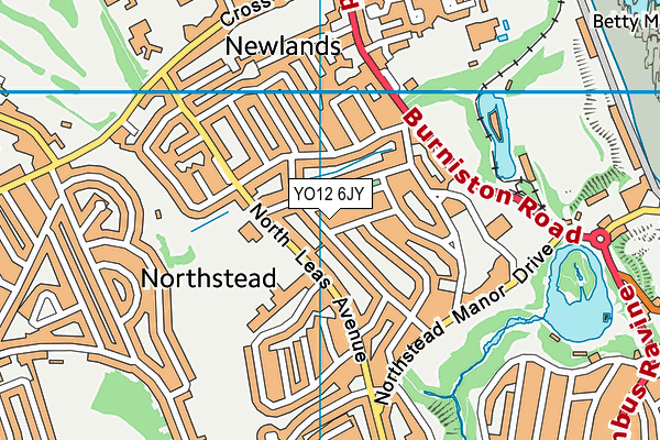 YO12 6JY map - OS VectorMap District (Ordnance Survey)