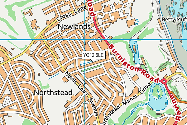 YO12 6LE map - OS VectorMap District (Ordnance Survey)