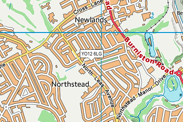 YO12 6LG map - OS VectorMap District (Ordnance Survey)