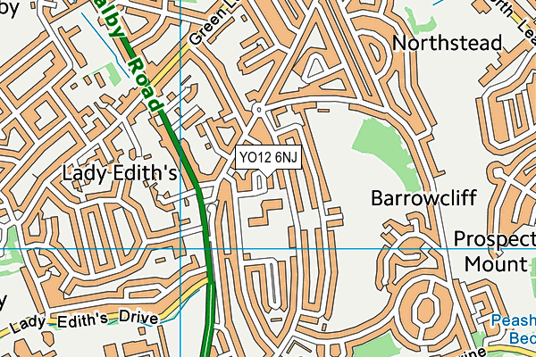 Barrowcliff Primary School map (YO12 6NJ) - OS VectorMap District (Ordnance Survey)