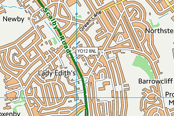 YO12 6NL map - OS VectorMap District (Ordnance Survey)