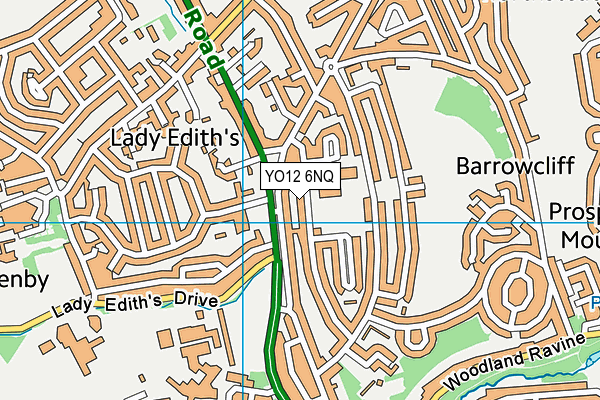 Barrowcliff School map (YO12 6NQ) - OS VectorMap District (Ordnance Survey)