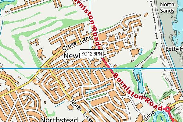 YO12 6PN map - OS VectorMap District (Ordnance Survey)