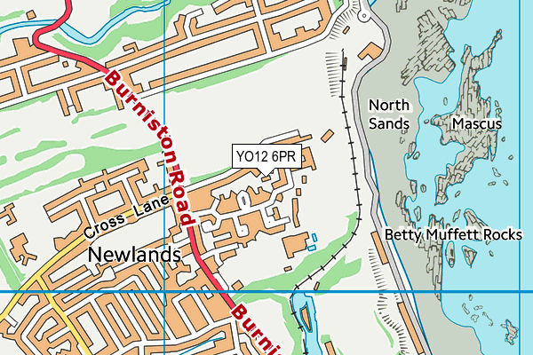 YO12 6PR map - OS VectorMap District (Ordnance Survey)