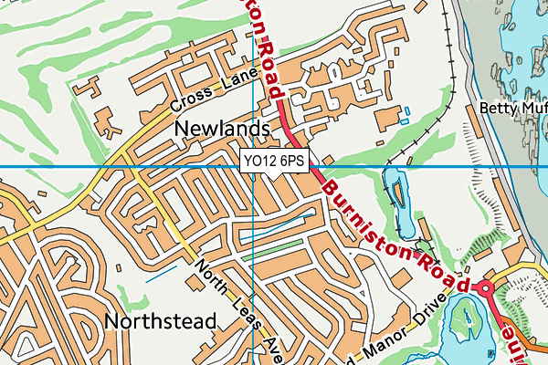 YO12 6PS map - OS VectorMap District (Ordnance Survey)