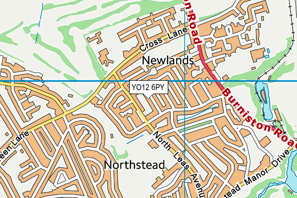 YO12 6PY map - OS VectorMap District (Ordnance Survey)