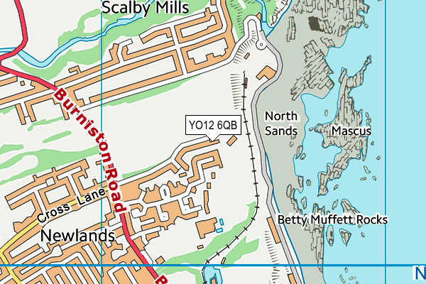 YO12 6QB map - OS VectorMap District (Ordnance Survey)