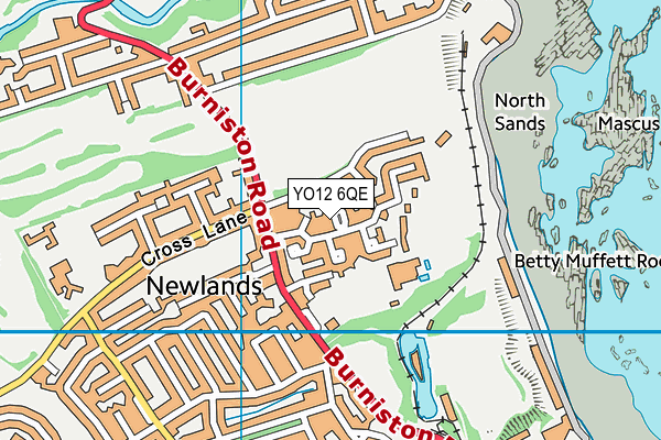 YO12 6QE map - OS VectorMap District (Ordnance Survey)