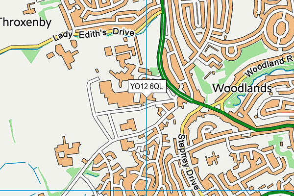 YO12 6QL map - OS VectorMap District (Ordnance Survey)